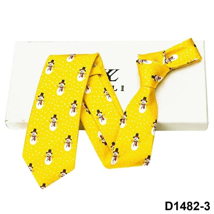 Factory Custom Latest Christmas Ties Men's Snowman Necktie